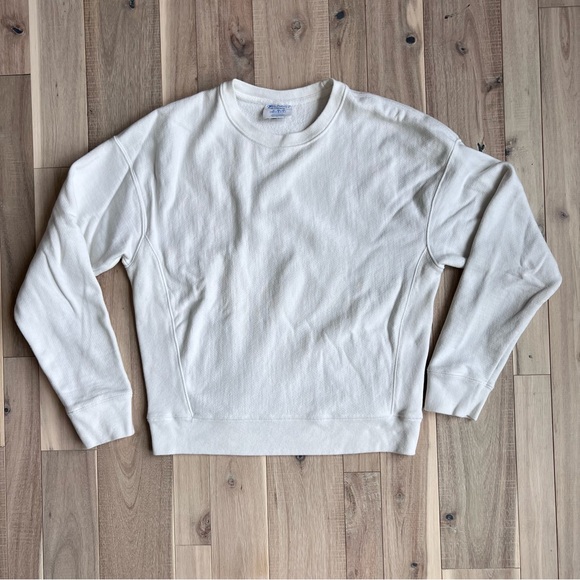 Champion Women's Reverse Weave Crewneck Pullover Sweater White Size M - Picture 6 of 6